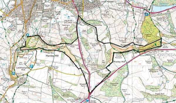 Map of walk route